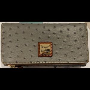 Dooney & Bourke Ostrich Foldover Wallet.